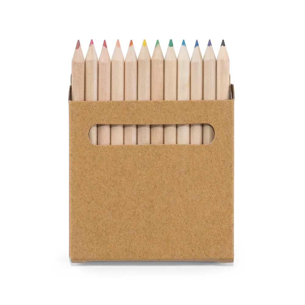Caixa de cartão com 12 mini lápis de cor Personalizada Caixa de cartão com 12 mini lápis de cor Personalizada