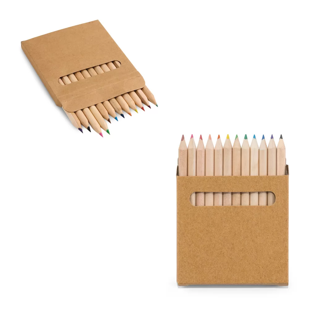 Caixa de cartão com 12 mini lápis de cor Personalizada Caixa de cartão com 12 mini lápis de cor Personalizada