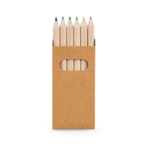 Caixa de cartão com 6 mini lápis de cor Personalizada Caixa de cartão com 6 mini lápis de cor Personalizada