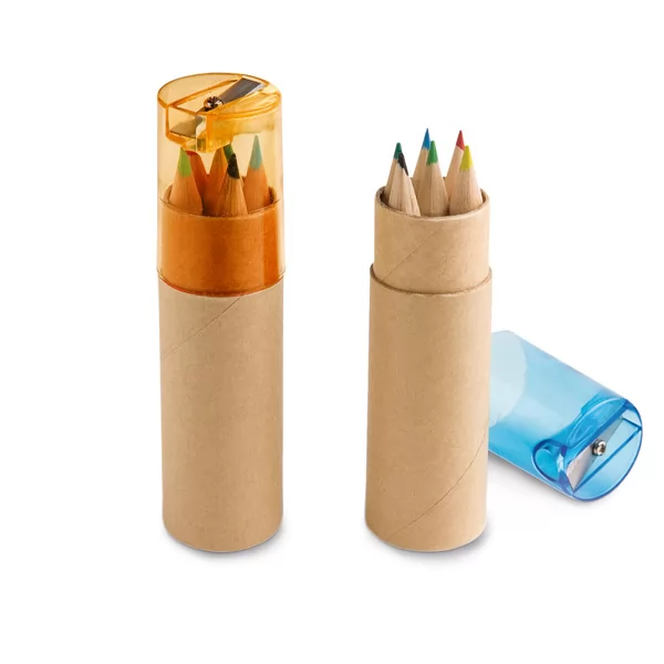 Caixa de cartão com 6 mini lápis de cor Personalizada Caixa de cartão com 6 mini lápis de cor Personalizada