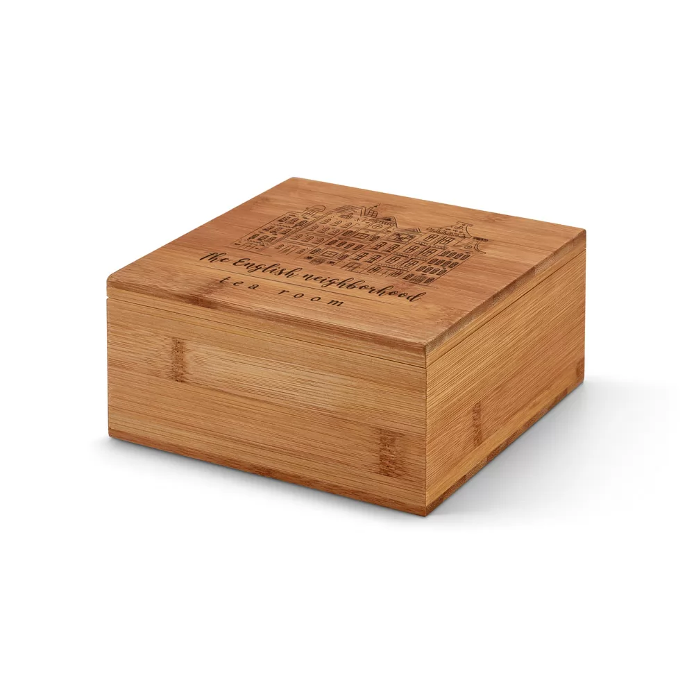 Caixa de chás em bambu Personalizada Caixa de chás em bambu Personalizada