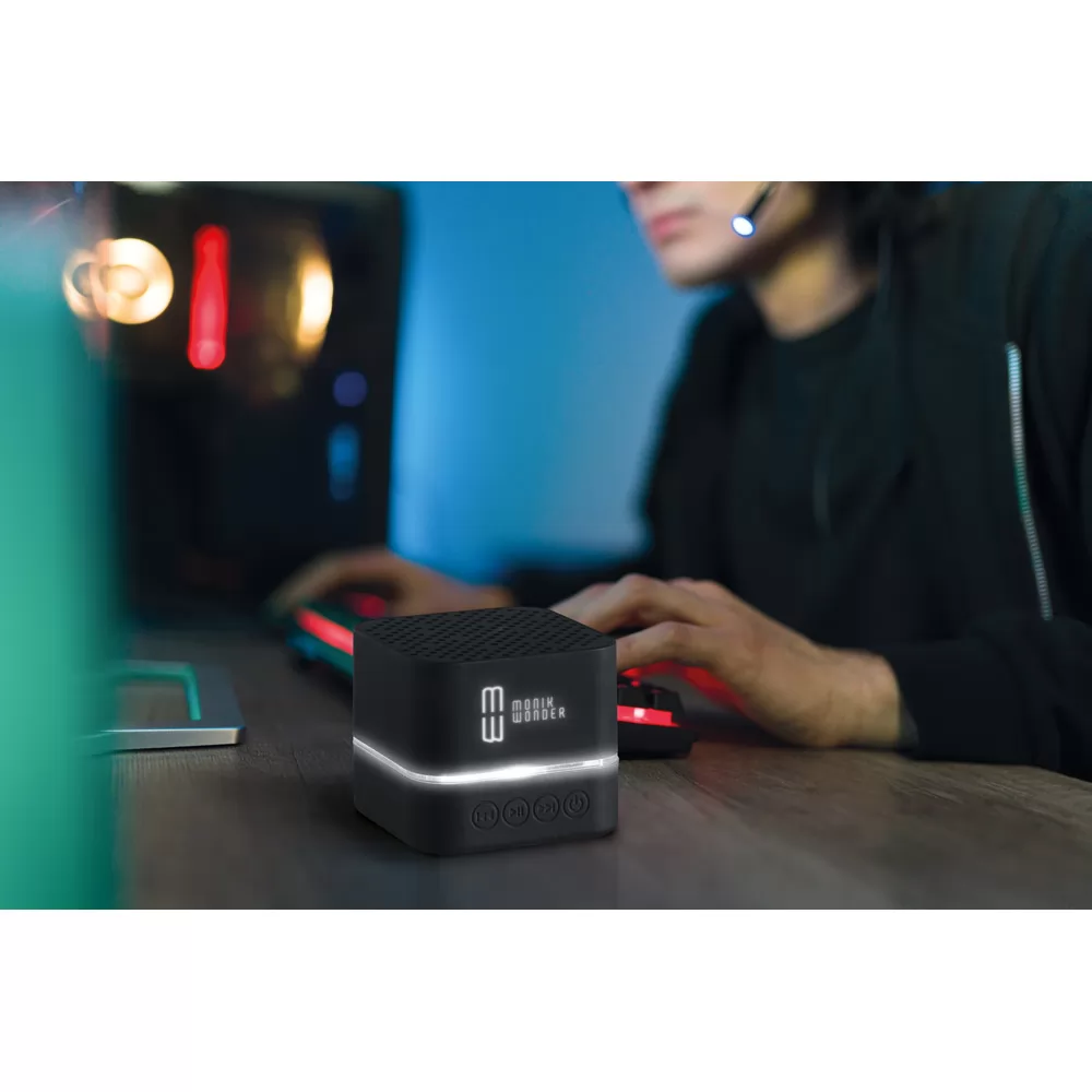 Caixa de som com luz LED interior em ABS Personalizada Caixa de som com luz LED interior em ABS Personalizada