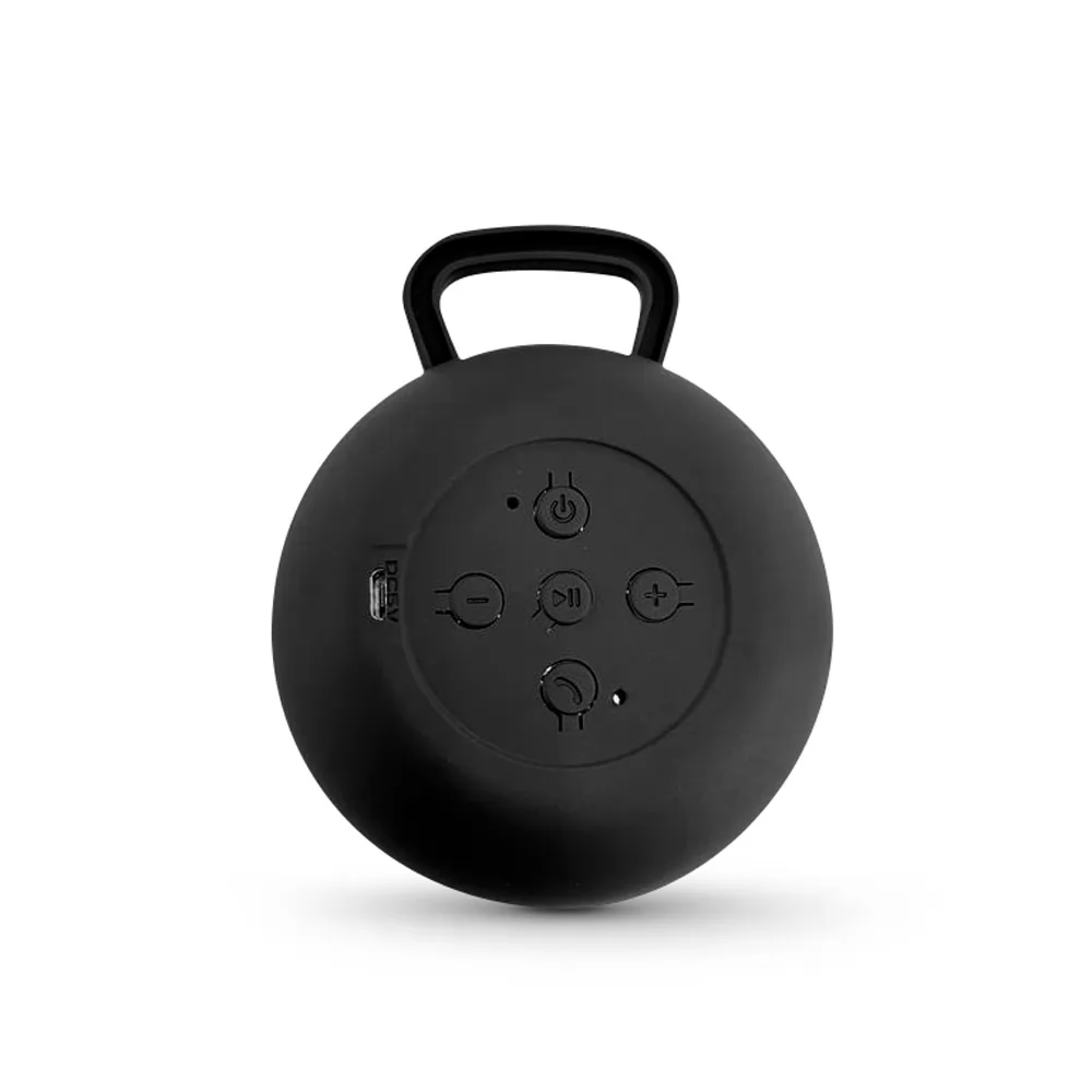 Caixa de som com microfone em ABS e tecido em poliéster Personalizada Caixa de som com microfone em ABS e tecido em poliéster Personalizada