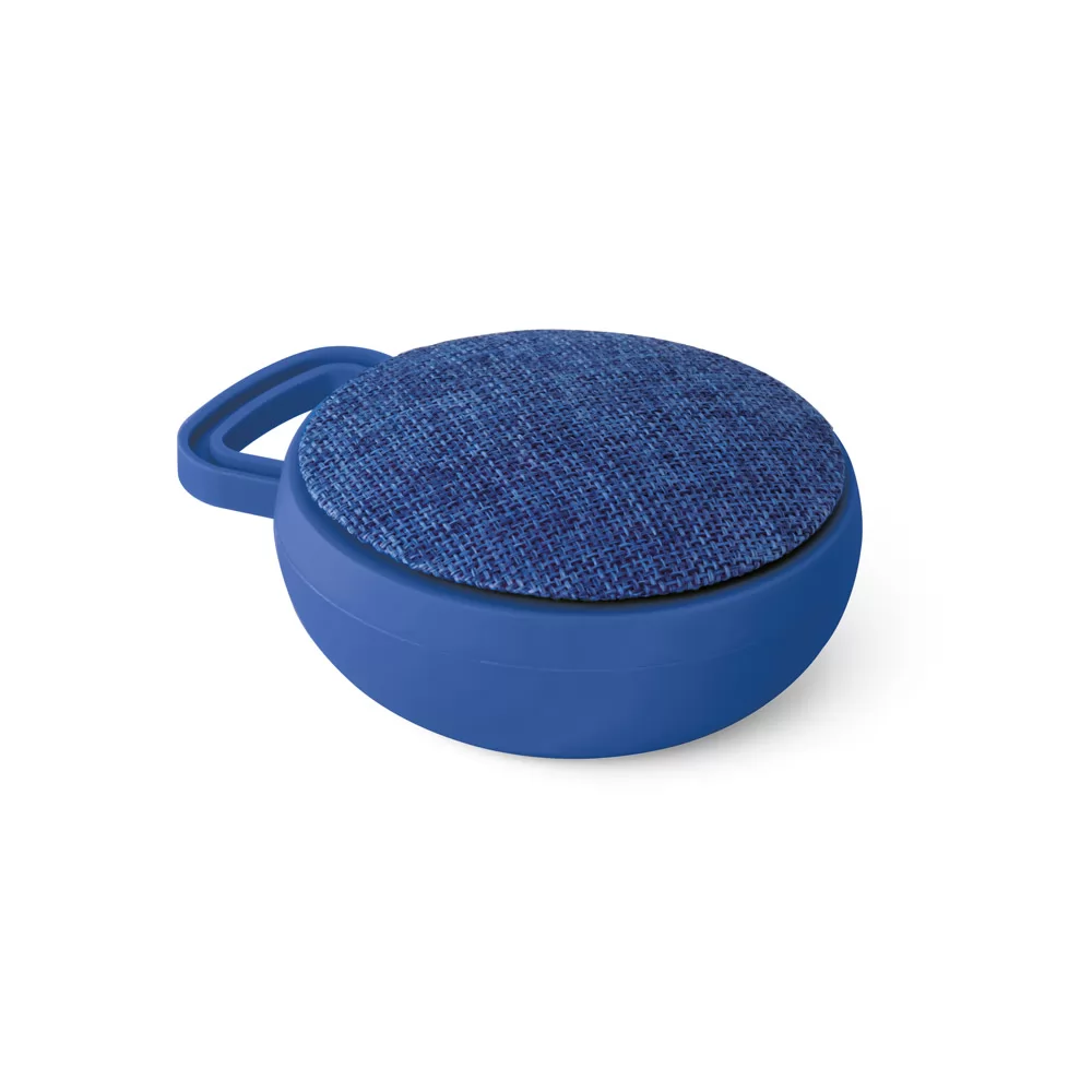 Caixa de som com microfone em ABS e tecido em poliéster Personalizada Caixa de som com microfone em ABS e tecido em poliéster Personalizada