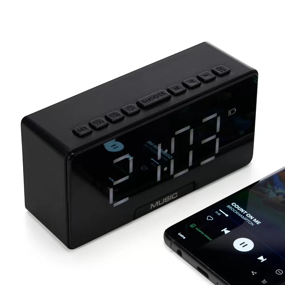 Caixa de Som Multimídia com Relógio Personalizada Caixa de Som Multimídia com Relógio Personalizada