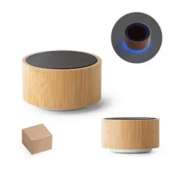 Caixa de som portátil em bambu e ABS Personalizada Caixa de som portátil em bambu e ABS Personalizada