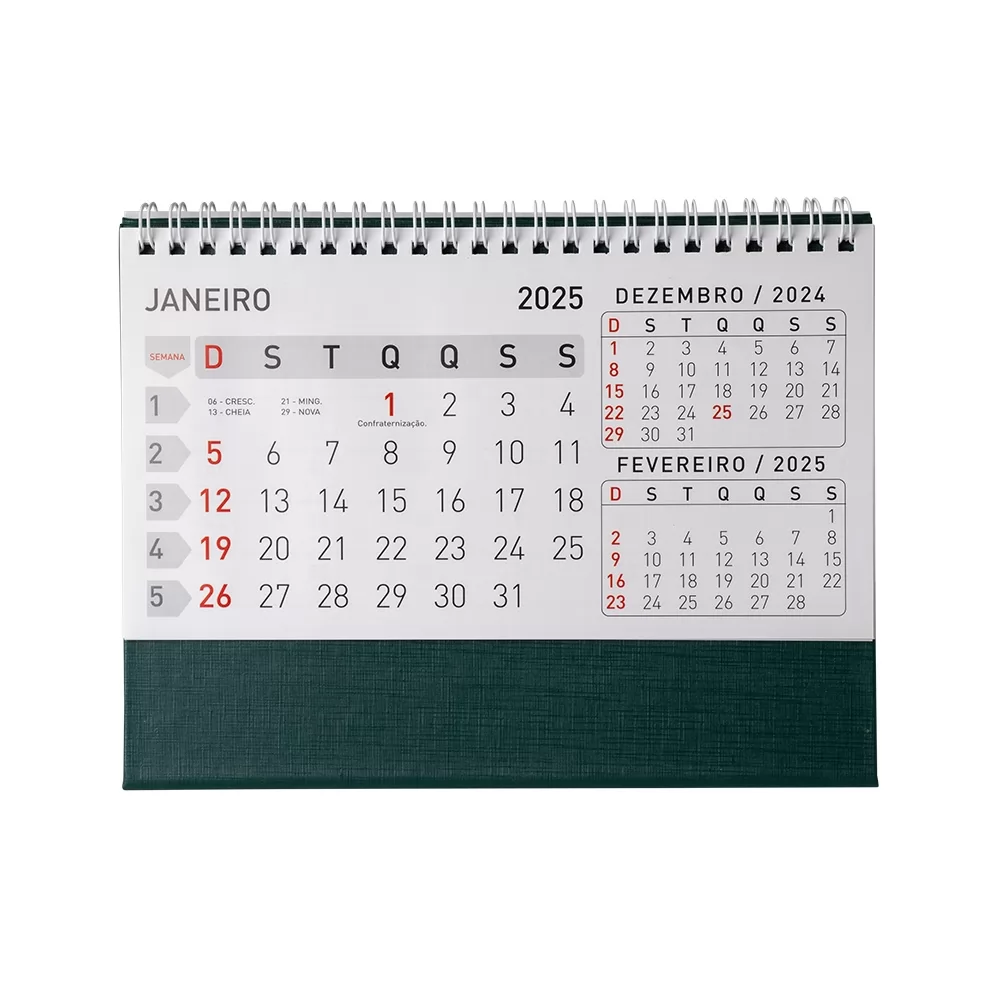 Calendário de Mesa 2025 Personalizado Calendário de Mesa 2025 Personalizado