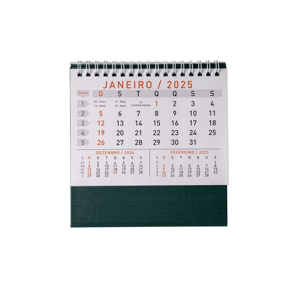 Calendário de Mesa 2025 Personalizado Calendário de Mesa 2025 Personalizado