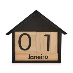 Calendário Permanente Madeira Personalizado 
