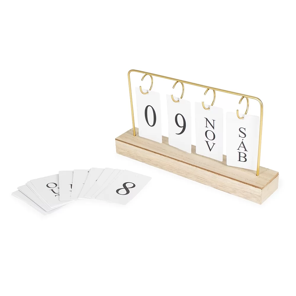 Calendário Permanente MDF com Alça de Ferro Personalizado