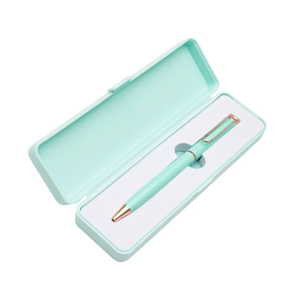 Caneta de Metal com Estojo plástico Personalizada