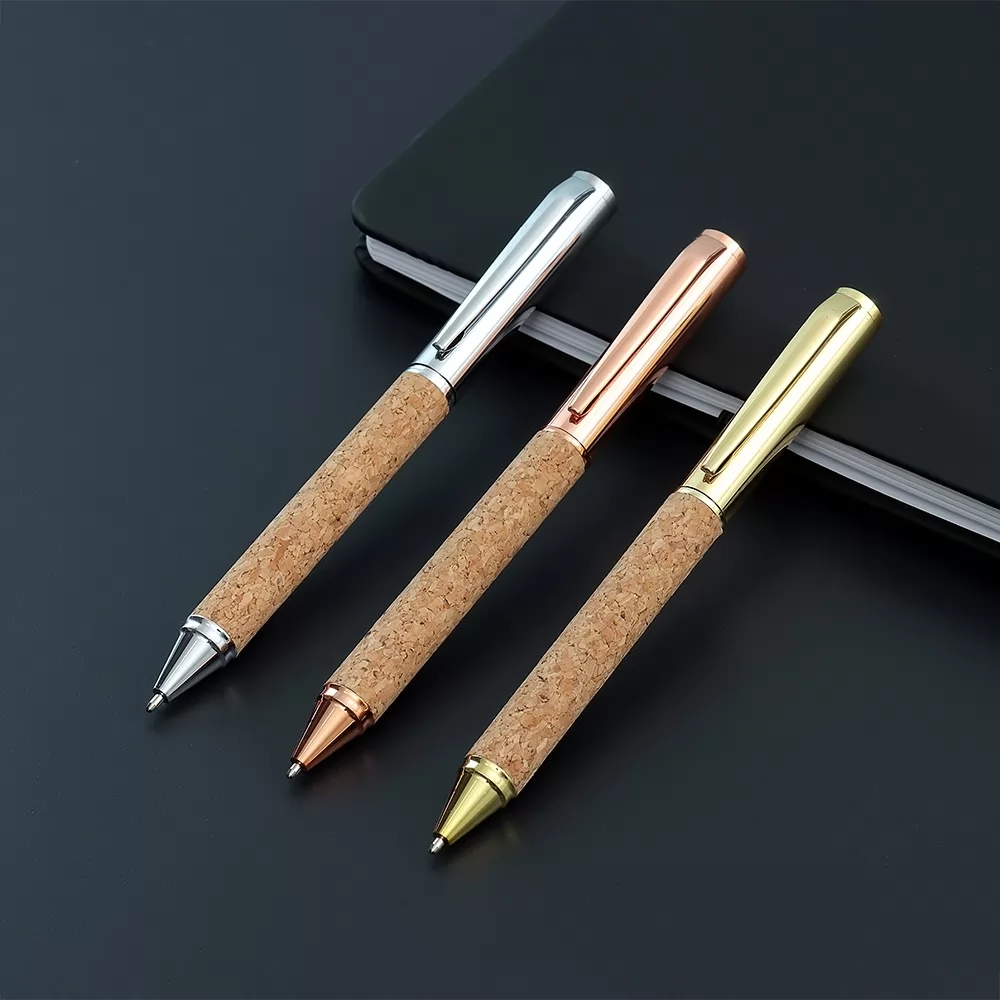 Caneta Metal e Cortiça Personalizada