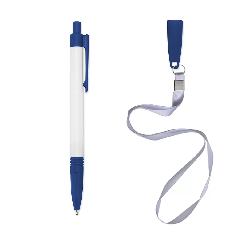 Caneta Plástica com Cordão Personalizada Caneta Plástica com Cordão Personalizada