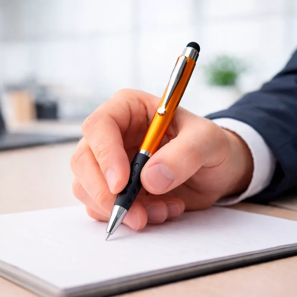 Caneta Plástica Touch Personalizada