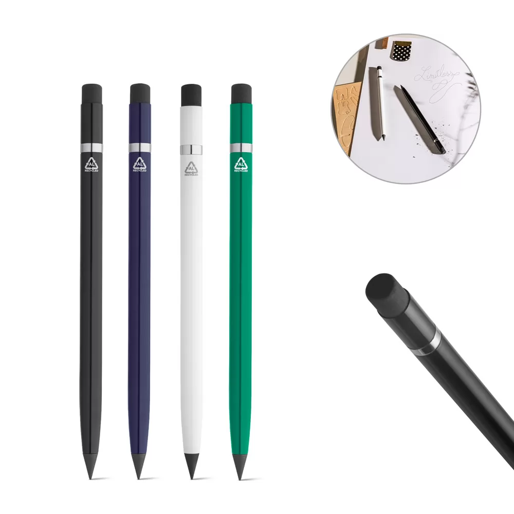 Caneta sem tinta em alumínio 100% reciclado Personalizada Caneta sem tinta em alumínio 100% reciclado Personalizada
