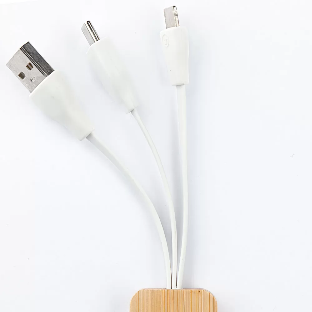 Chaveiro Bambu Com Cabo USB Personalizado Chaveiro Bambu Com Cabo USB Personalizado