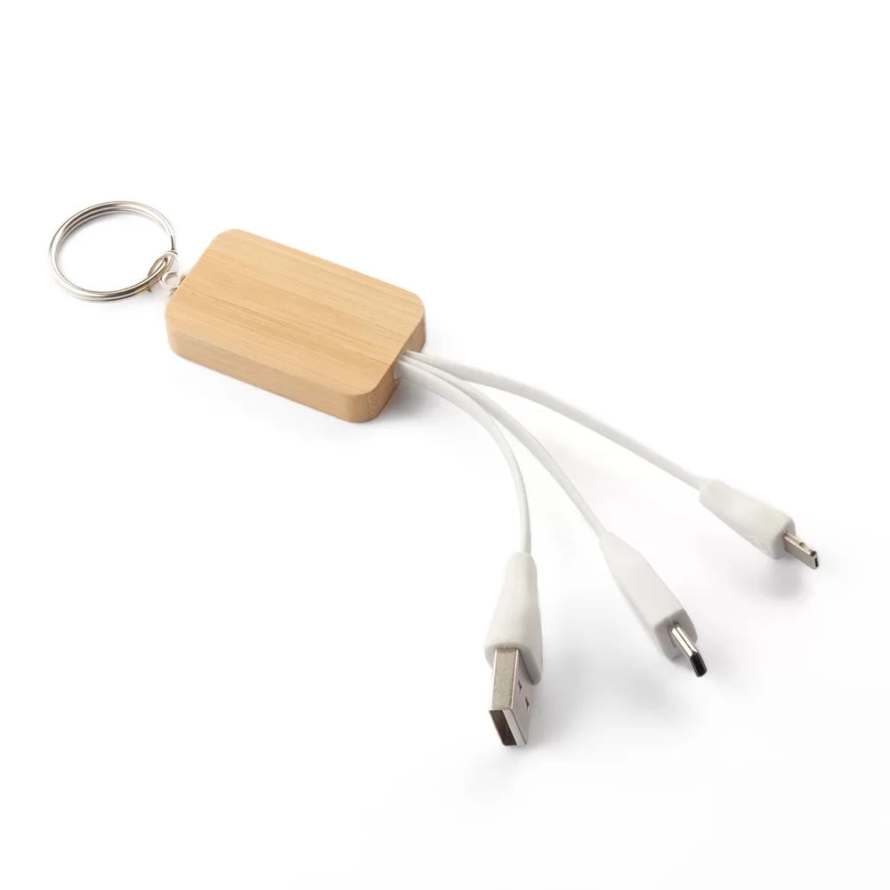 Chaveiro Bambu Com Cabo USB Personalizado Chaveiro Bambu Com Cabo USB Personalizado