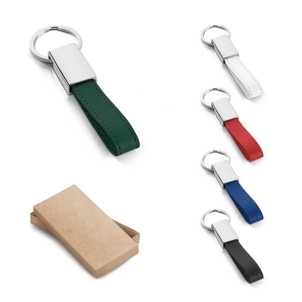 Chaveiro de Couro e Metal Personalizado