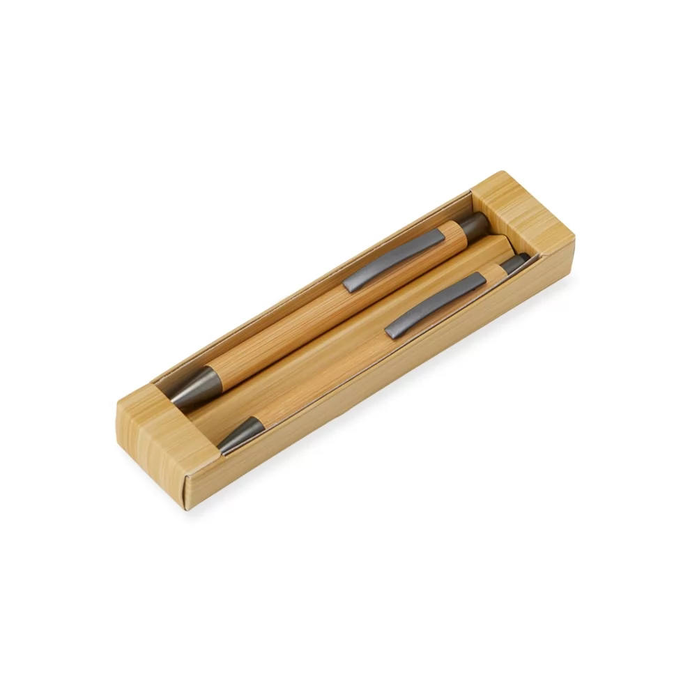 Conjunto Caneta e Lapiseira Bambu Personalizado Conjunto Caneta e Lapiseira Bambu Personalizado