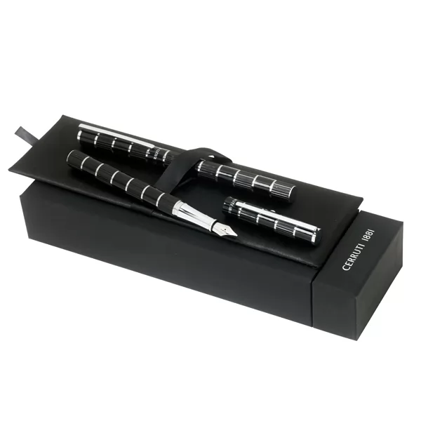 Conjunto de caneta tinteiro e roller Premium Cerruti 1881 Personalizado Conjunto de caneta tinteiro e roller Premium Cerruti 1881 Personalizado