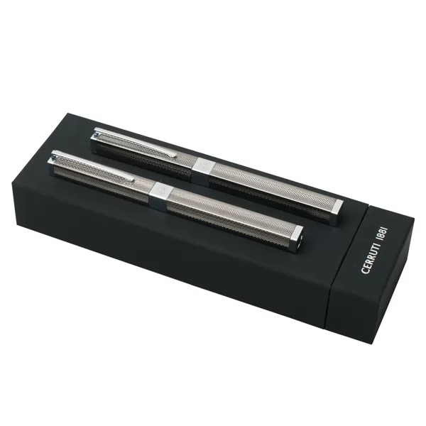Conjunto de caneta tinteiro e roller Premium Cerruti 1881 Personalizado Conjunto de caneta tinteiro e roller Premium Cerruti 1881 Personalizado