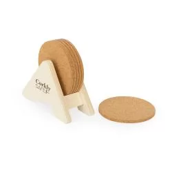 Conjunto de Porta Copos em Cortiça 6 Peças Personalizado Conjunto de Porta Copos em Cortiça 6 Peças Personalizado