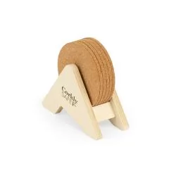 Conjunto de Porta Copos em Cortiça 6 Peças Personalizado Conjunto de Porta Copos em Cortiça 6 Peças Personalizado