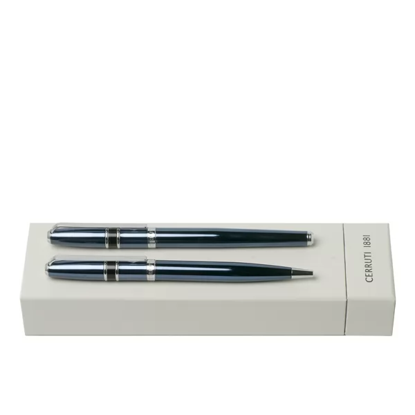 Conjunto de roller e esferográfica Premium Cerruti 1881 Personalizado Conjunto de roller e esferográfica Premium Cerruti 1881 Personalizado