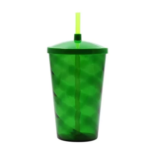 Copo 700ml Espiral Com Tampa e Canudo Personalizado Copo 700ml Espiral Com Tampa e Canudo Personalizado
