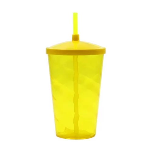 Copo 700ml Espiral Com Tampa e Canudo Personalizado Copo 700ml Espiral Com Tampa e Canudo Personalizado