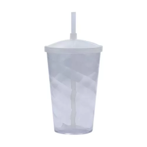 Copo 700ml Espiral Com Tampa e Canudo Personalizado Copo 700ml Espiral Com Tampa e Canudo Personalizado