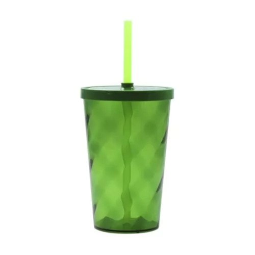 Copo Espiral 550 ml com Tampa e Canudo Personalizado Copo Espiral 550 ml com Tampa e Canudo Personalizado
