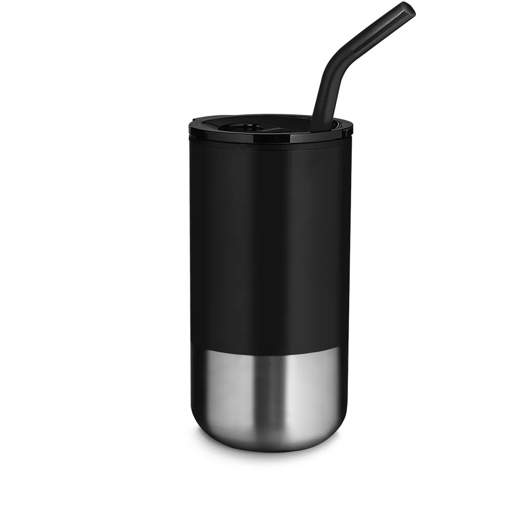 Copo Inox 550ml Com Canudo Personalizado Copo Inox 550ml Com Canudo Personalizado