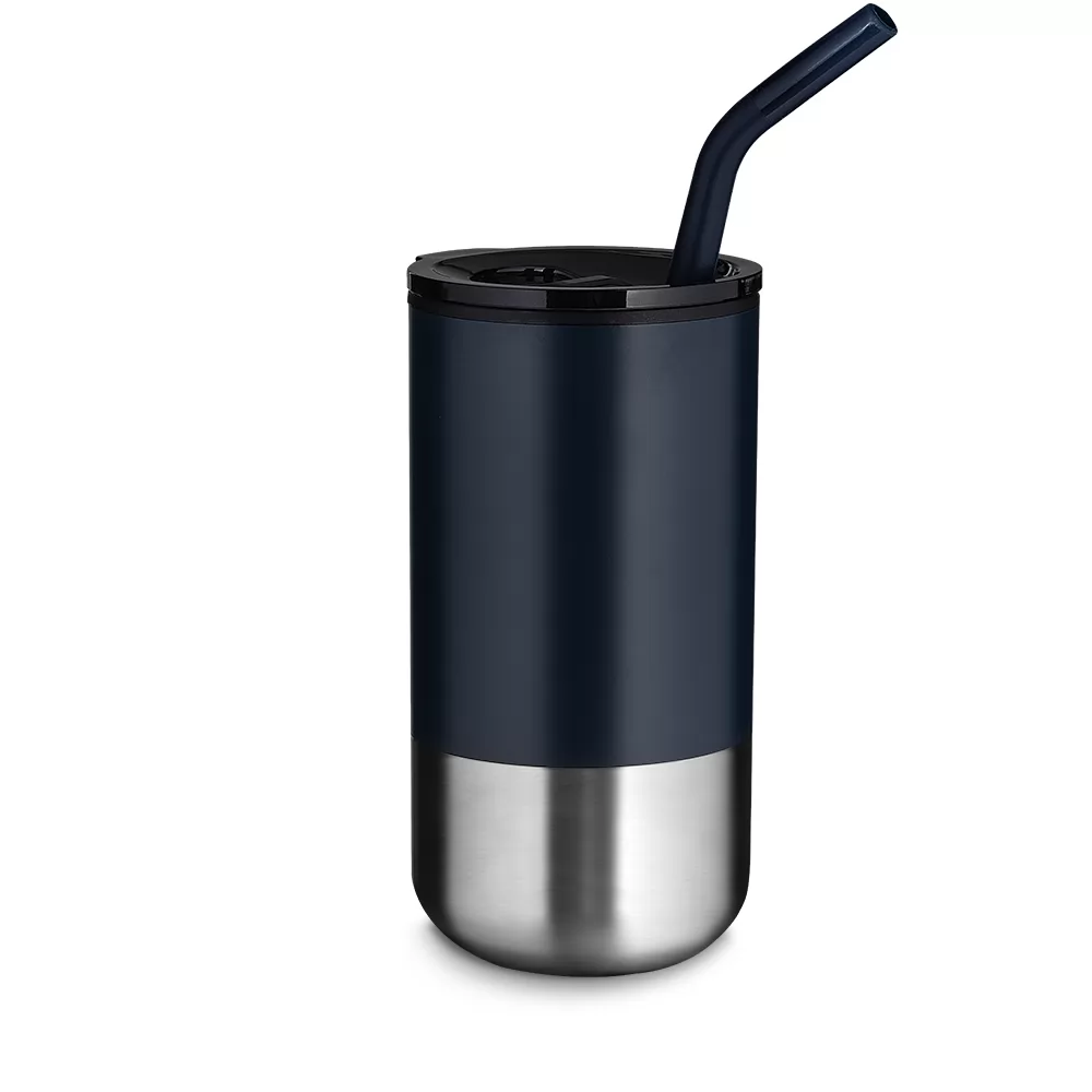 Copo Inox 550ml Com Canudo Personalizado Copo Inox 550ml Com Canudo Personalizado