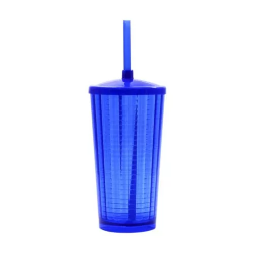 Copo Plástico Com Tampa e Canudo 400ml Pixel Personalizado