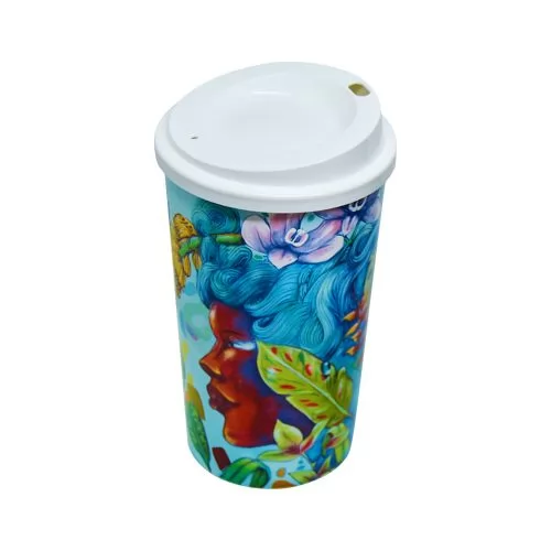 Copo Plástico para Café 600 ml In Mold Label Personalizado Copo Plástico para Café 600 ml In Mold Label Personalizado