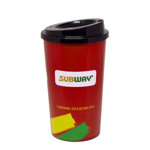 Copo Plástico para Café 600 ml In Mold Label Personalizado Copo Plástico para Café 600 ml In Mold Label Personalizado