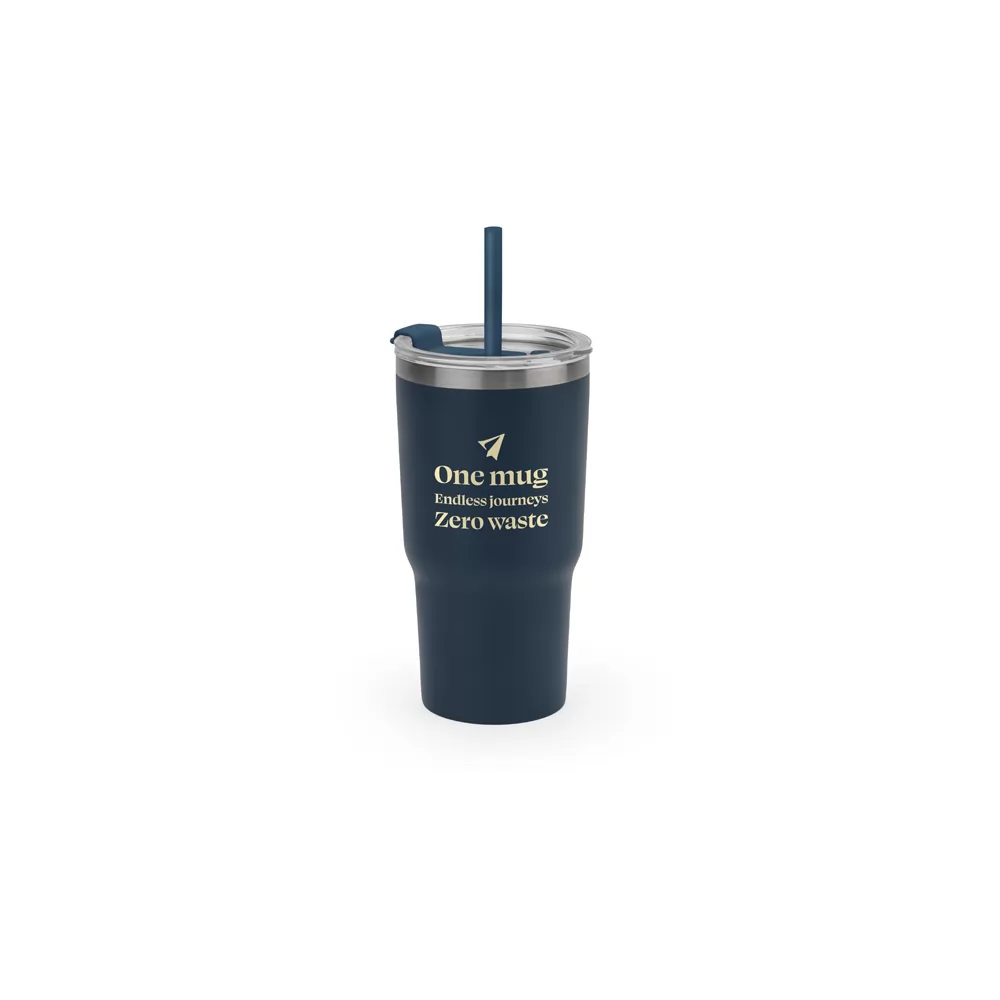 Copo Térmico de Viagem em Aço Inox Reciclado 600 ml Personalizado Copo Térmico de Viagem em Aço Inox Reciclado 600 ml Personalizado