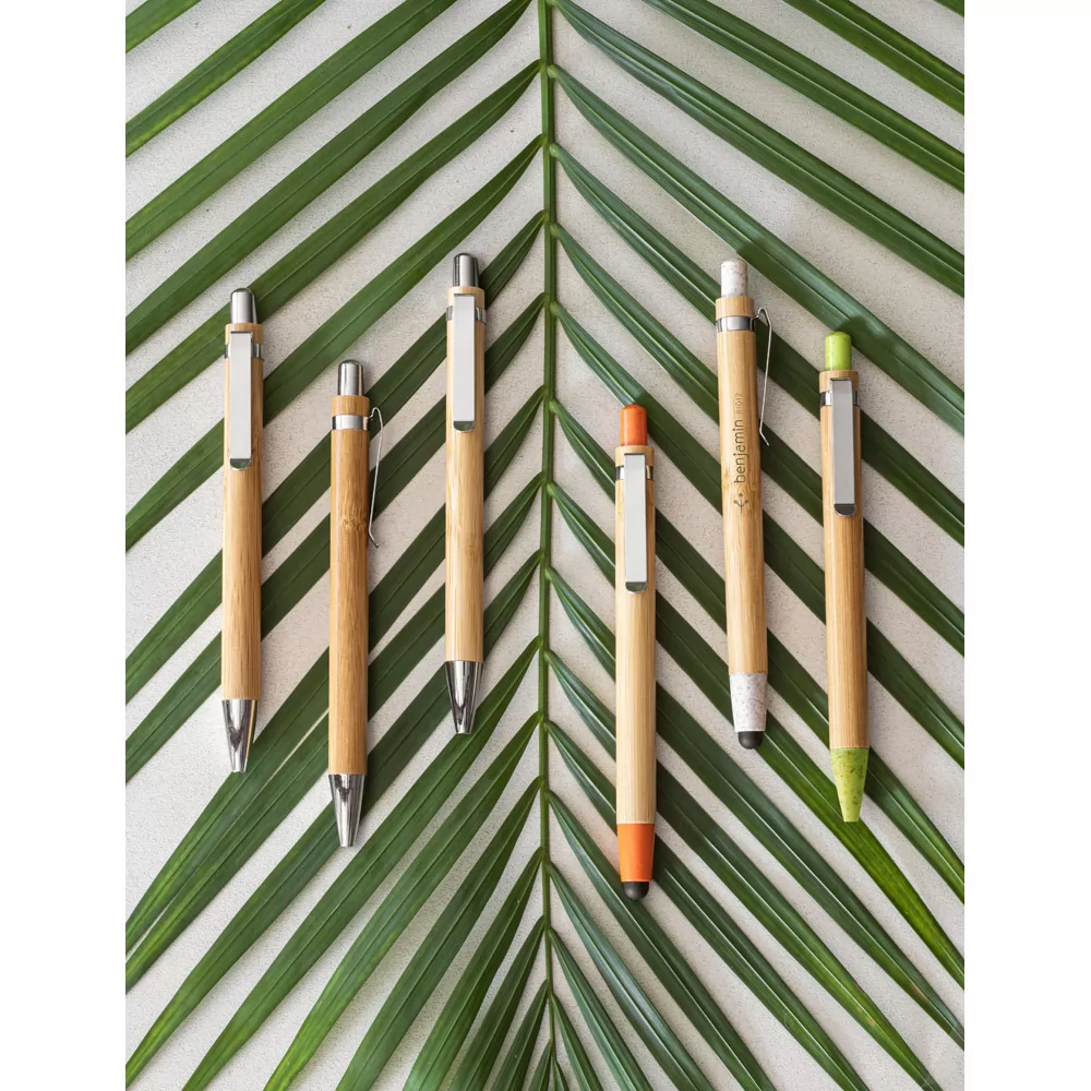 Esferográfica de Bambu com Clipe de Metal Personalizada Esferográfica de Bambu com Clipe de Metal Personalizada