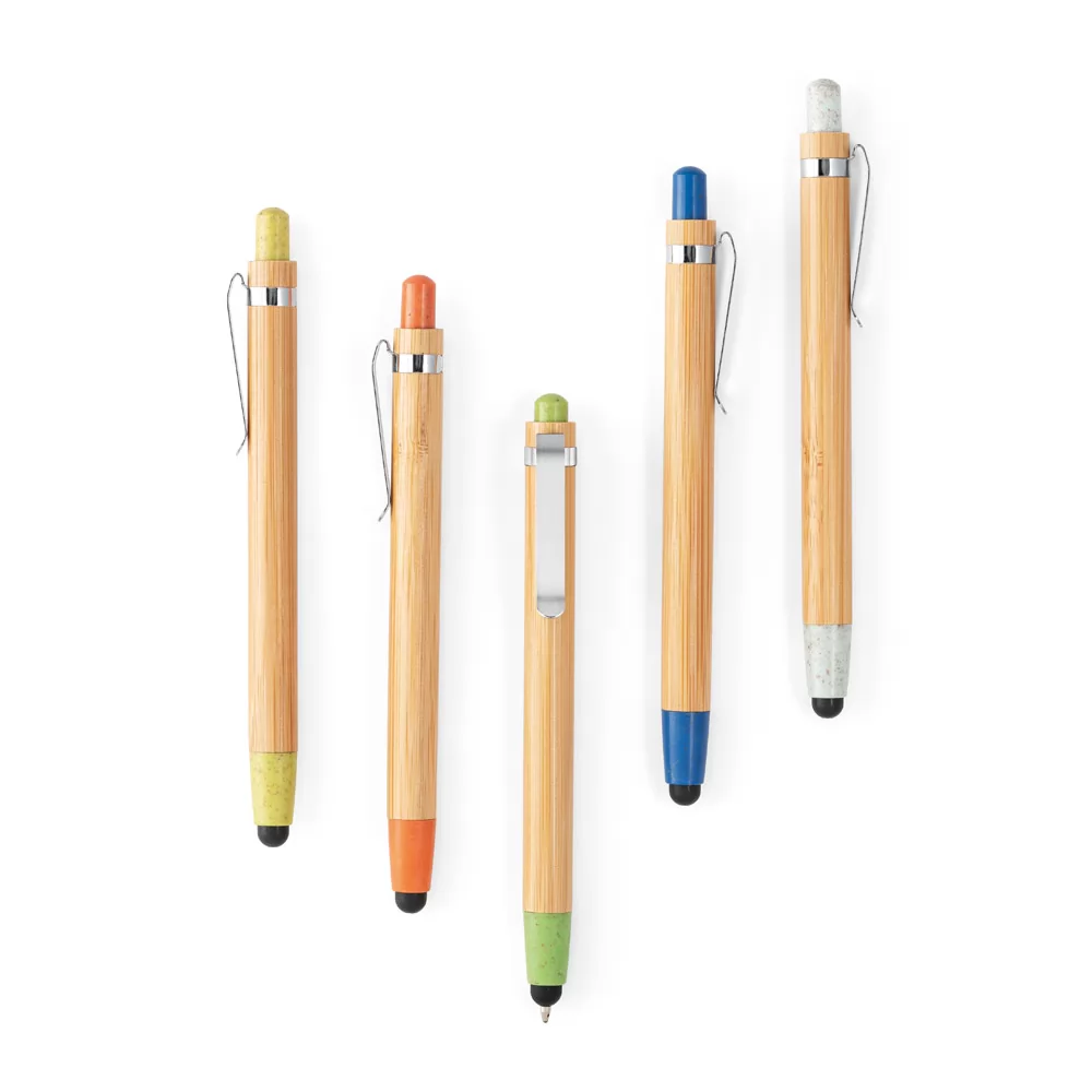 Esferográfica de Bambu com Touch Personalizada Esferográfica de Bambu com Touch Personalizada