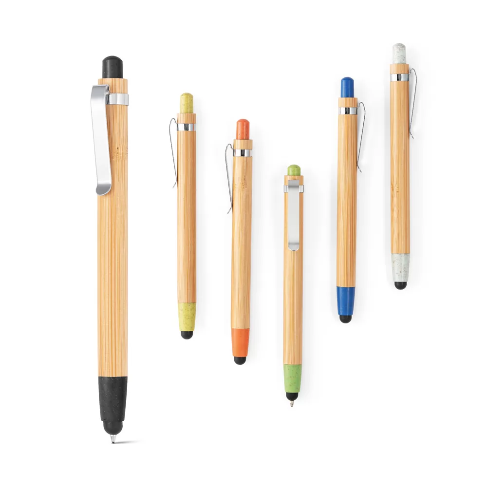 Esferográfica de Bambu com Touch Personalizada Esferográfica de Bambu com Touch Personalizada