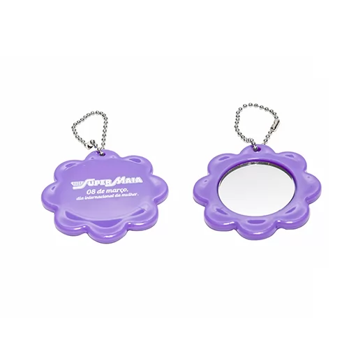 Espelho Chaveiro Flor Personalizado Espelho Chaveiro Flor Personalizado