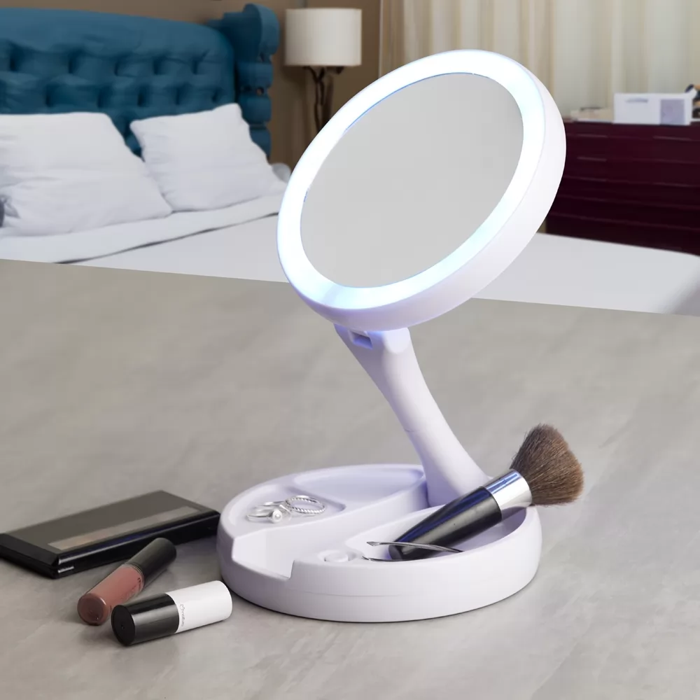 Espelho Dobrável com Led Recarregável Personalizado Espelho Dobrável com Led Recarregável Personalizado