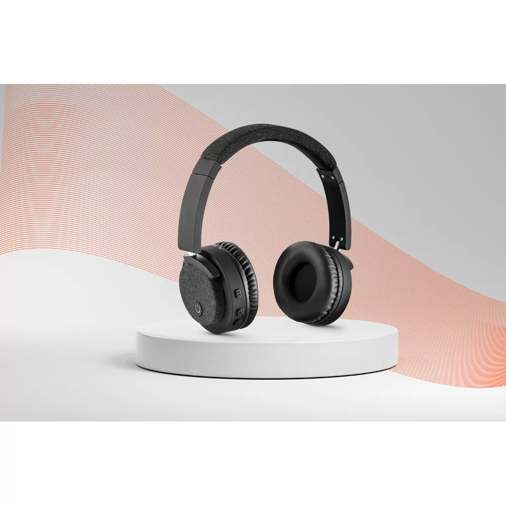 Fones de ouvido sem fios em ABS e tecido Personalizados Fones de ouvido sem fios em ABS e tecido Personalizados