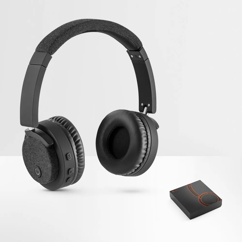 Fones de ouvido sem fios em ABS e tecido Personalizados Fones de ouvido sem fios em ABS e tecido Personalizados