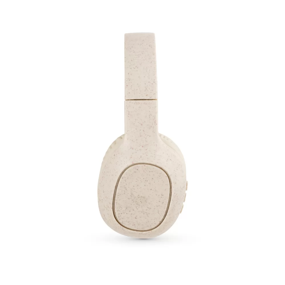 Fones de ouvido wireless dobráveis em fibra de palha de trigo e ABS Personalizados Fones de ouvido wireless dobráveis em fibra de palha de trigo e ABS Personalizados