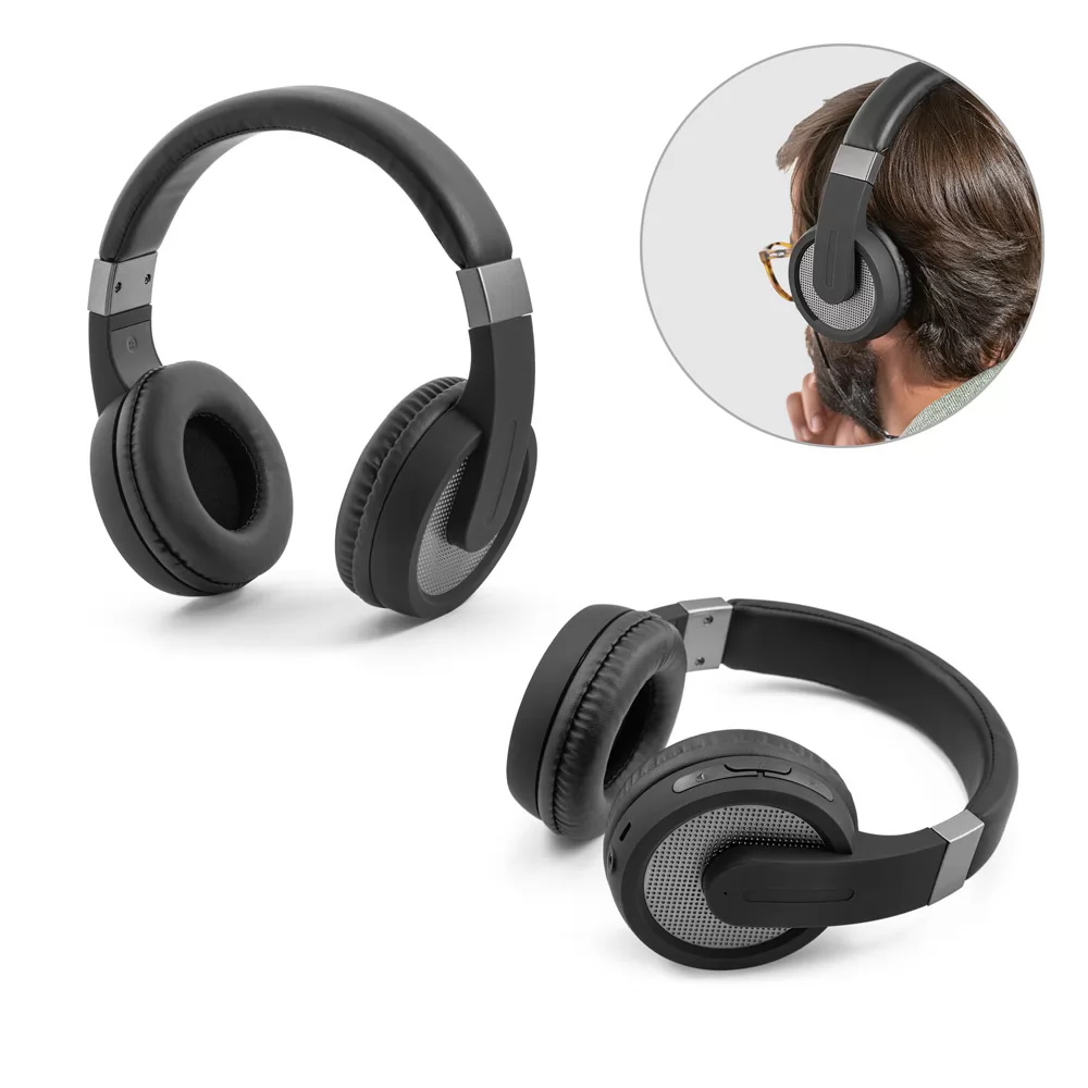 Fones de ouvido wireless em ABS E PU com microfone Personalizados Fones de ouvido wireless em ABS E PU com microfone Personalizados