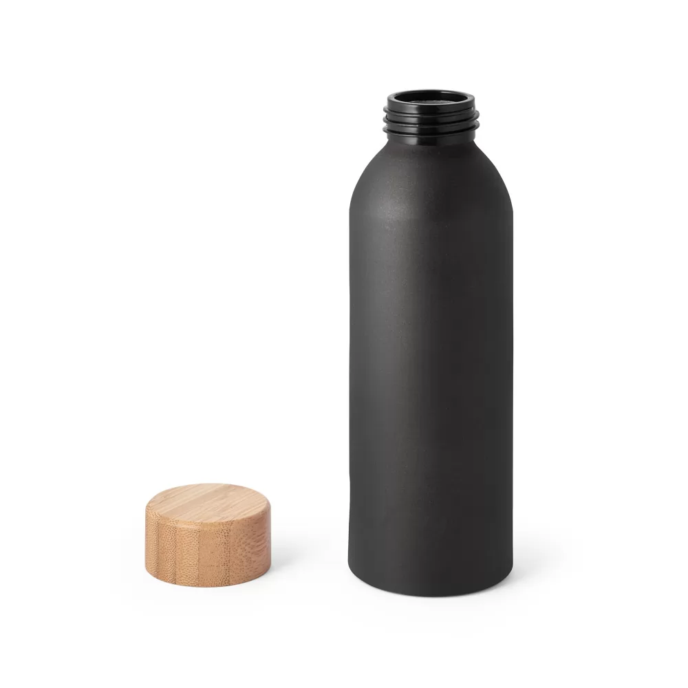 Garrafa Alumínio 550ml Com Tampa de Bambu Personalizada Garrafa Alumínio 550ml Com Tampa de Bambu Personalizada