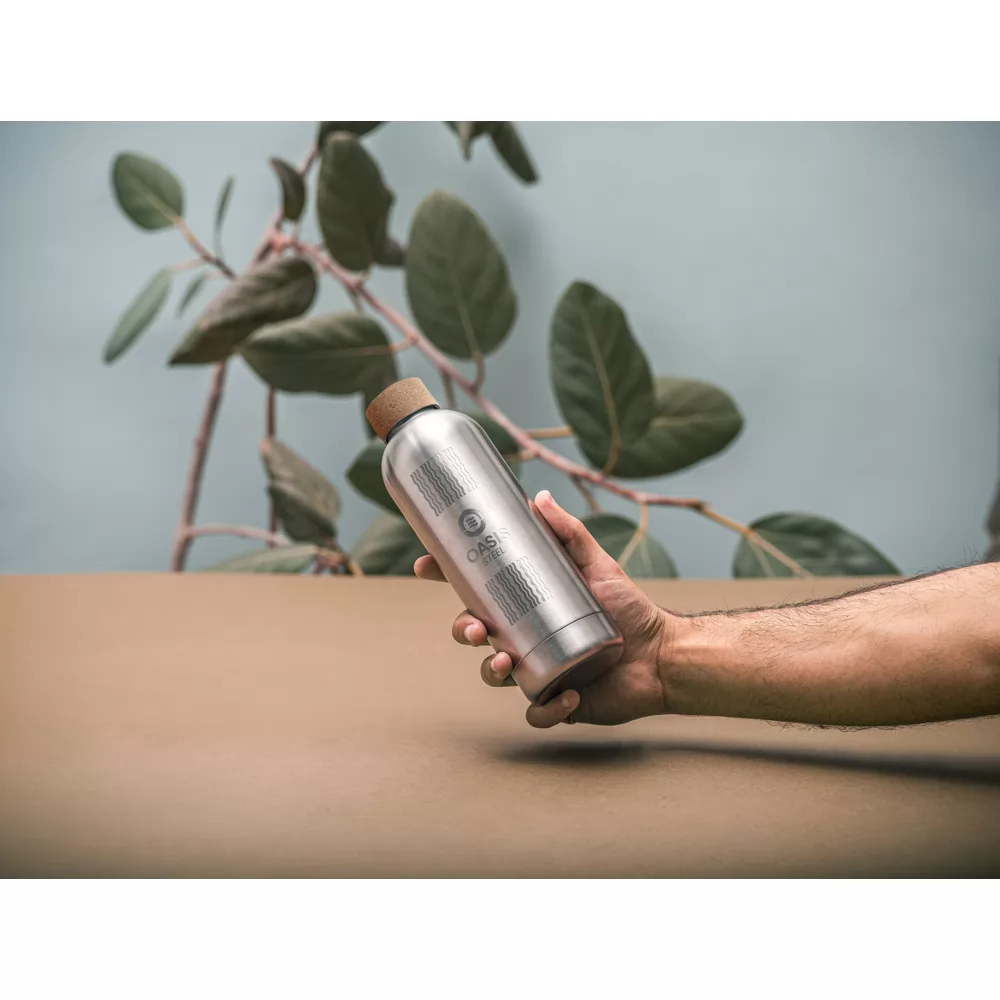 Garrafa de Metal com Tampa de Cortiça 760 ml Personalizada