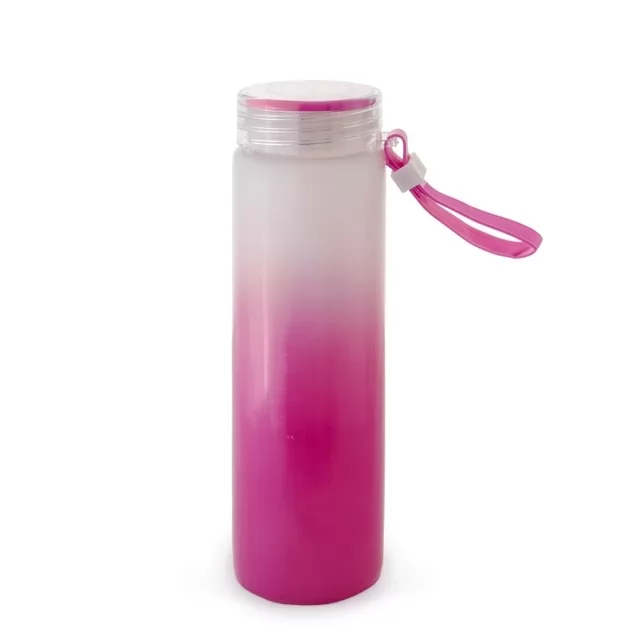 Garrafa de vidro bicolor 400ml com alça de silicone Personalizada Garrafa de vidro bicolor 400ml com alça de silicone Personalizada